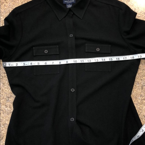 Ann Taylor Stretch Quality Made Black Shirt Size 6 - Picture 8 of 12